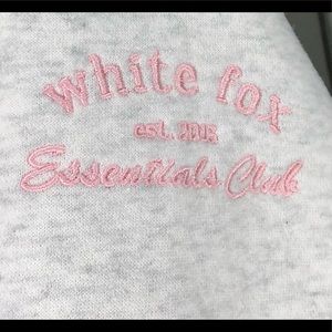 COPY - White Fox SPELLOUT Logo Sweatshirt STAINED